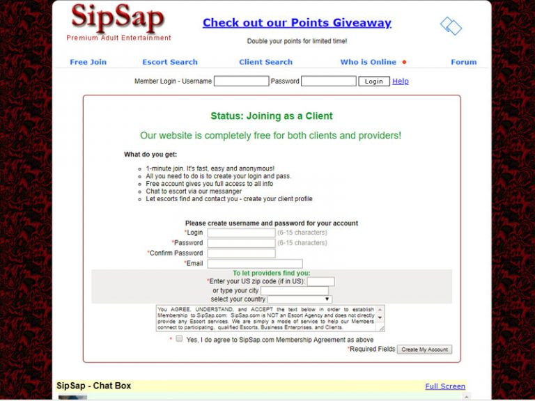 Sip sap reg page